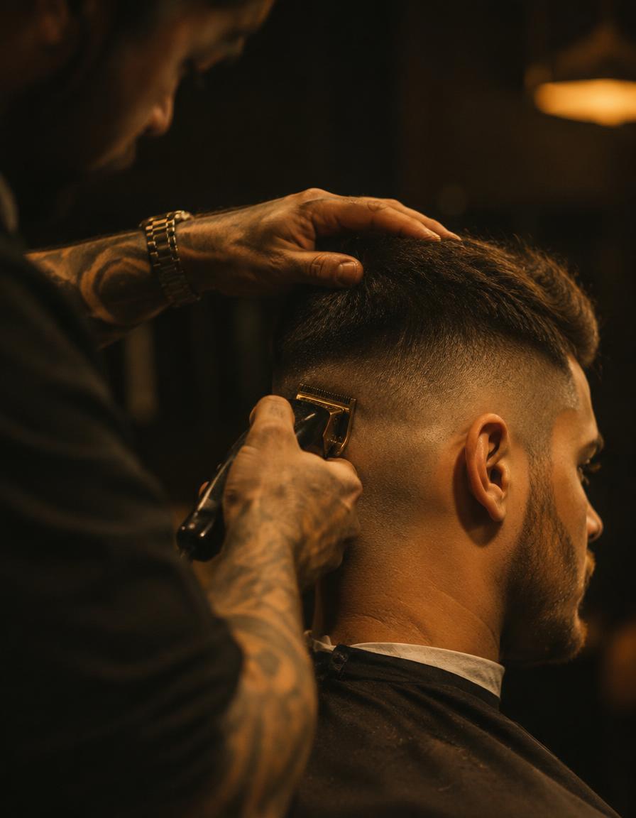 High Fade in Progress at Imperial Barber House, barber shop in Ypsilanti MI